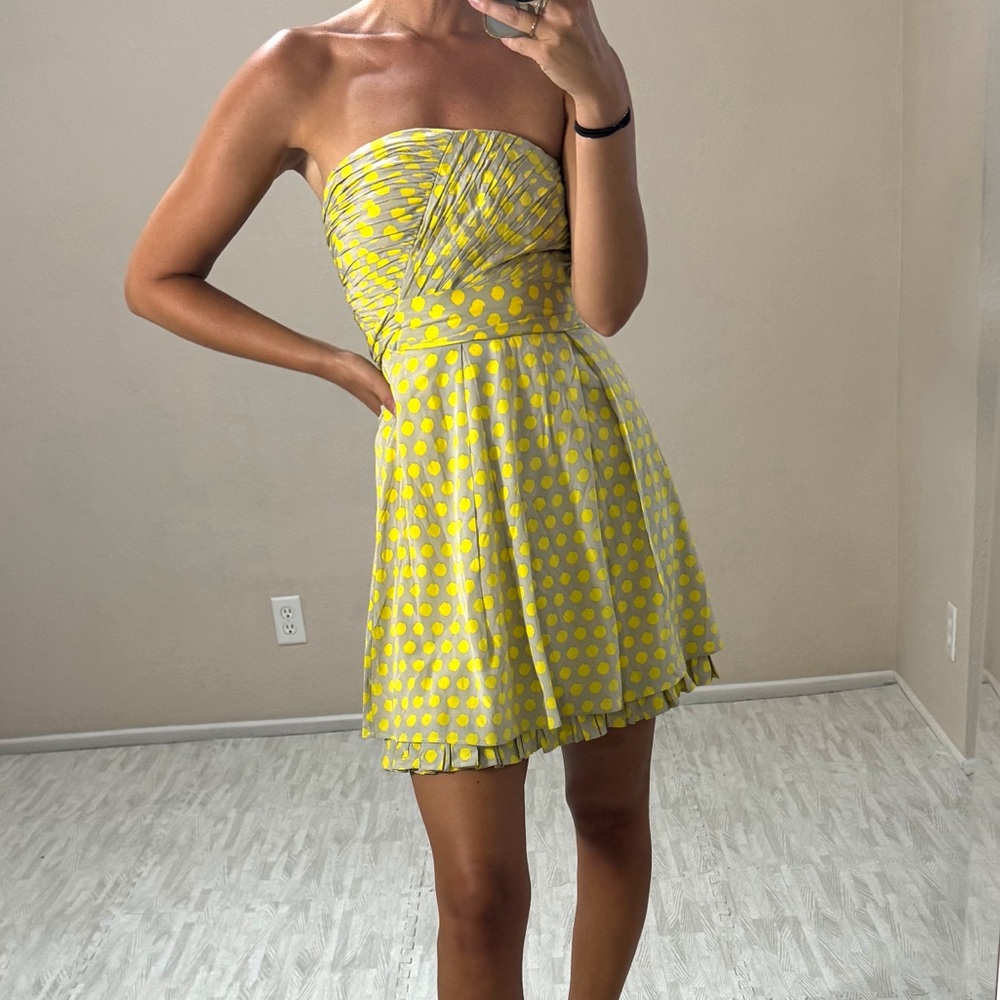 Alice + Olivia Silk Polka Dot Mini Dress
